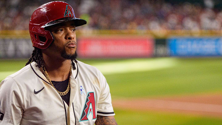 Jun 15, 2025; Phoenix, Arizona, USA; Arizona Diamondbacks infielder Ketel Marte (4) prepares to bat in the ninth inning against the San Diego Padres at Chase Field. Mandatory Credit: Allan Henry-Imagn Images Jun 15, 2025; Phoenix, Arizona, USA; Arizona Diamondbacks infielder Ketel Marte (4) prepares to bat in the ninth inning against the San Diego Padres at Chase Field. Mandatory Credit: Allan Henry-Imagn Images