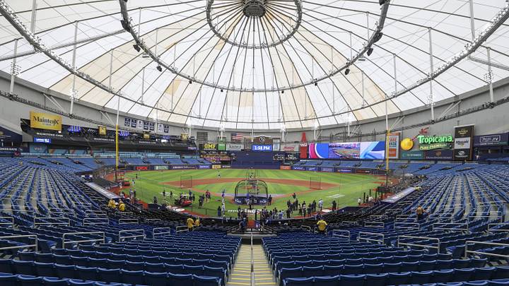 Apr 6, 2026; St. Petersburg, Florida, USA; a general view of the stadium before a game between the Chicago Cubs and Tampa Bay Rays at Tropicana Field. Mandatory Credit: Nathan Ray Seebeck-Imagn Images
