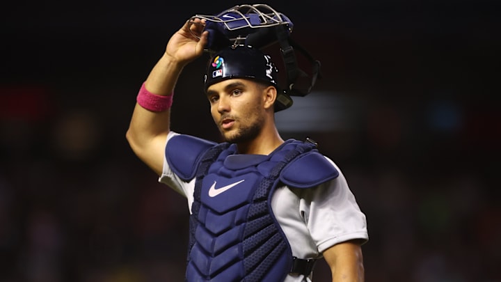 Great Britain catcher Harry Ford is pictured before a World Baseball Classic game against Mexico on March 14, 2023, at Chase Field.