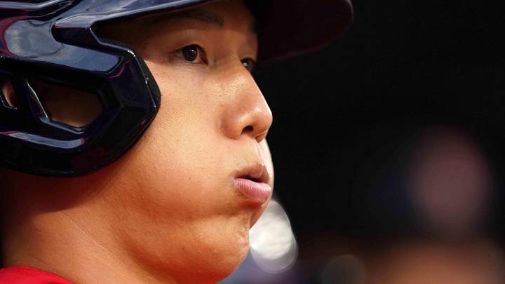 Apr 24, 2026; Baltimore, Maryland, USA; Boston Red Sox designated hitter Masataka Yoshida (7) prior to the game against the Baltimore Orioles at Oriole Park at Camden Yards. Mandatory Credit: Mitch Stringer-Imagn Images