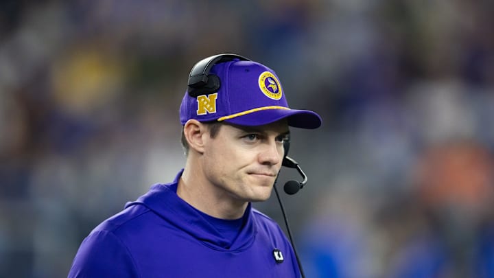 Jan 13, 2025; Glendale, AZ, USA; Minnesota Vikings head coach Kevin O'Connell against the Los Angeles Rams during an NFC wild card game at State Farm Stadium. Mandatory Credit: Mark J. Rebilas-Imagn Images Jan 13, 2025; Glendale, AZ, USA; Minnesota Vikings head coach Kevin O'Connell against the Los Angeles Rams during an NFC wild card game at State Farm Stadium. Mandatory Credit: Mark J. Rebilas-Imagn Images