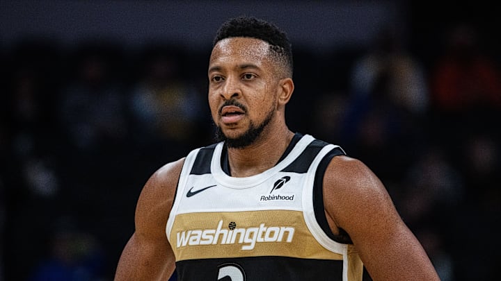 Dec 14, 2025; Indianapolis, Indiana, USA; Washington Wizards guard CJ McCollum (3) in the second half against the Indiana Pacers at Gainbridge Fieldhouse. Mandatory Credit: Trevor Ruszkowski-Imagn Images Dec 14, 2025; Indianapolis, Indiana, USA; Washington Wizards guard CJ McCollum (3) in the second half against the Indiana Pacers at Gainbridge Fieldhouse. Mandatory Credit: Trevor Ruszkowski-Imagn Images