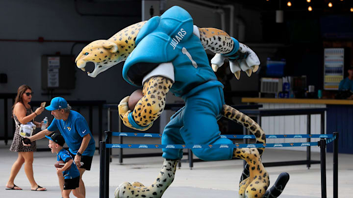 Kirk Hemingway takes a selfie with his grandson Leo Hernandez, 5, before an NFL football matchup at EverBank Stadium, Sunday, Sept. 7, 2025 in Jacksonville, Fla. [Corey Perrine/Florida Times-Union]