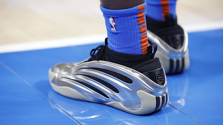 Oklahoma City Thunder guard Luguentz Dort wears the adidas Harden Vol 9.