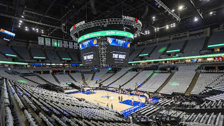 Apr 20, 2024; Minneapolis, Minnesota, USA; A general view of Target Center before a game between the