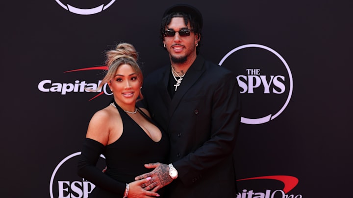 LiAngelo Ball and girlfriend Nikki Mudarris attend the 2024 ESPYS.