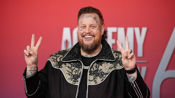 Jelly Roll arrives on the red carpet before the 60th Academy of Country Music Awards at the Ford Center at The Star in Frisco, Texas, Thursday, May 8, 2025.