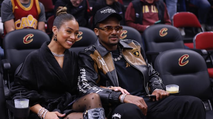 Cleveland Browns quarterback Deshaun Watson and girlfriend Jilly Anais, fully clothed