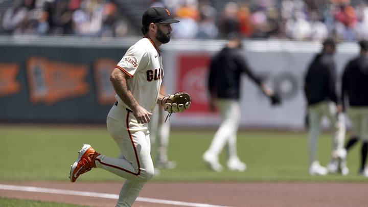 May 27, 2026; San Francisco, California, USA; San Francisco Giants starting pitcher Trevor McDonald (72) takes the field to face the Arizona Diamondbacks during the first inning at Oracle Park. Mandatory Credit: D. Ross Cameron-Imagn Images