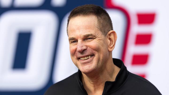 May 24, 2026; Indianapolis, Indiana, USA; Indiana Football has coach Curt Cignetti on the red carpet prior to the 110th running of the Indianapolis 500 at Indianapolis Motor Speedway. Mandatory Credit: Mark J. Rebilas-Imagn Images