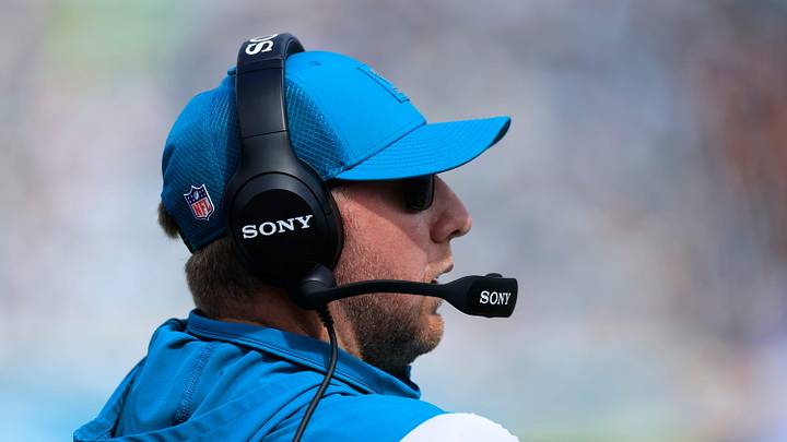 Jacksonville Jaguars head coach Liam Coen looks on during the second quarter of an NFL football matchup, Sunday, Oct. 12, 2025, at EverBank Stadium in Jacksonville, Fla. The Seahawks defeated the Jaguars 20-12. [Corey Perrine/Florida Times-Union]