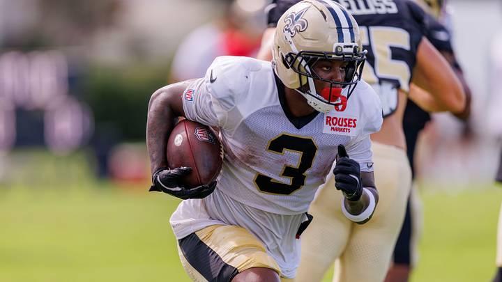 New Orleans Saints running back Travis Etienne Jr.