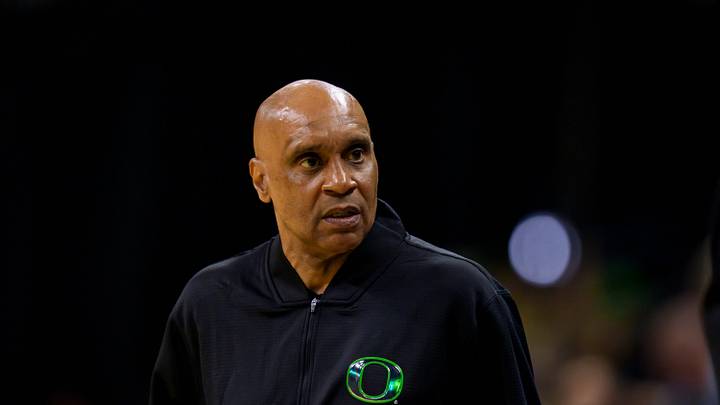 Oregon interim head coach Tony Stubblefield as the Oregon Ducks host the Seattle University Redhawks on Oct. 15, 2026, at Matthew Knight Arena in Eugene, Oregon. Oregon interim head coach Tony Stubblefield as the Oregon Ducks host the Seattle University Redhawks on Oct. 15, 2026, at Matthew Knight Arena in Eugene, Oregon.