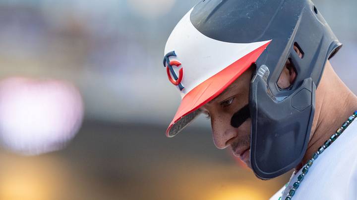 Sep 16, 2026; Minneapolis, Minnesota, USA; Minnesota Twins first baseman Royce Lewis (23) heads to the dugout after hitting a sacrifice fly to score center fielder Walker Jenkins in the eleventh inning against the New York Yankees at Target Field. Mandatory Credit: Matt Blewett-Imagn Images Sep 16, 2026; Minneapolis, Minnesota, USA; Minnesota Twins first baseman Royce Lewis (23) heads to the dugout after hitting a sacrifice fly to score center fielder Walker Jenkins in the eleventh inning against the New York Yankees at Target Field. Mandatory Credit: Matt Blewett-Imagn Images