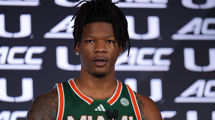 Oct 7, 2026; Charlotte, NC, USA; Miami Hurricanes Shelton Henderson (7) answers questions from the media during the ACC Tip-Off in Charlotte, NC. Mandatory Credit: Jim Dedmon-Imagn Images Oct 7, 2026; Charlotte, NC, USA; Miami Hurricanes Shelton Henderson (7) answers questions from the media during the ACC Tip-Off in Charlotte, NC. Mandatory Credit: Jim Dedmon-Imagn Images