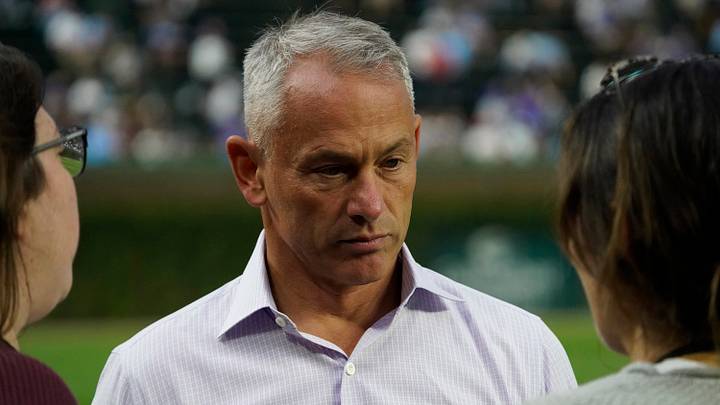 Sep 23, 2025; Chicago, Illinois, USA; Chicago Cubs president Jed Hoyer talks to the press before a game against the New York Mets at Wrigley Field. Mandatory Credit: David Banks-Imagn Images Sep 23, 2025; Chicago, Illinois, USA; Chicago Cubs president Jed Hoyer talks to the press before a game against the New York Mets at Wrigley Field. Mandatory Credit: David Banks-Imagn Images