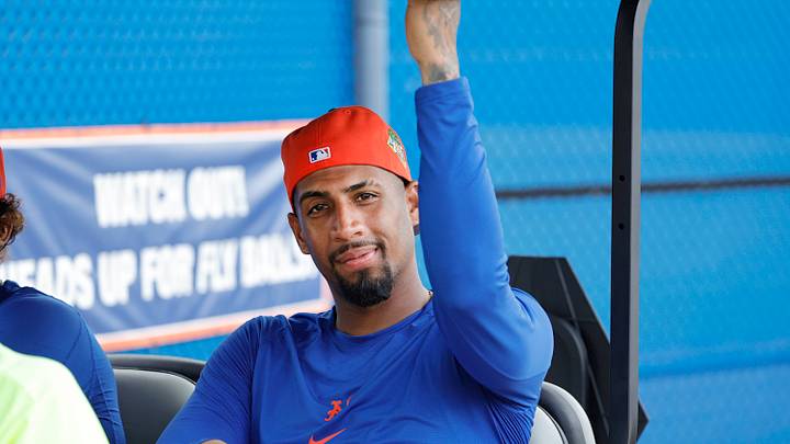 Feb 18, 2026; Port St. Lucie, FL, USA; New York Mets outfielder Jose Ramos (86) gets a ride to field 1 during spring training workouts at Clover Park. Mandatory Credit: Reinhold Matay-Imagn Images Feb 18, 2026; Port St. Lucie, FL, USA; New York Mets outfielder Jose Ramos (86) gets a ride to field 1 during spring training workouts at Clover Park. Mandatory Credit: Reinhold Matay-Imagn Images