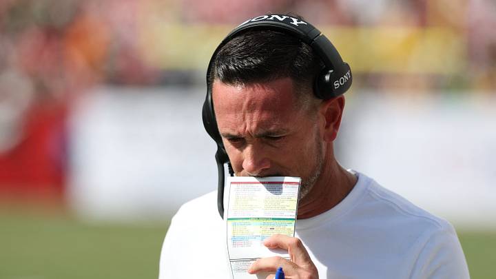 Oct 4, 2026; Tampa, Florida, USA;  Green Bay Packers head coach Matt LaFleur looks on during the fourth quarter against the Tampa Bay Buccaneers at Raymond James Stadium.  Mandatory Credit: Matt Pendleton-Imagn Images