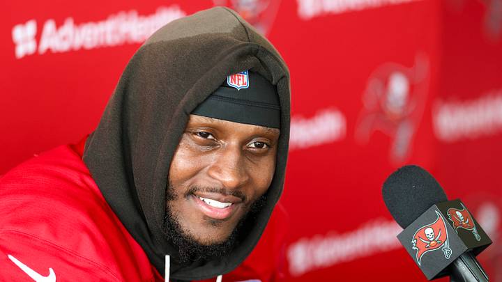 Jul 31, 2026; Tampa, FL, USA; Tampa Bay Buccaneers safety Tykee Smith (23) talks to media after training camp at AdventHealth Training Center. Mandatory Credit: Nathan Ray Seebeck-Imagn Images Jul 31, 2026; Tampa, FL, USA; Tampa Bay Buccaneers safety Tykee Smith (23) talks to media after training camp at AdventHealth Training Center. Mandatory Credit: Nathan Ray Seebeck-Imagn Images