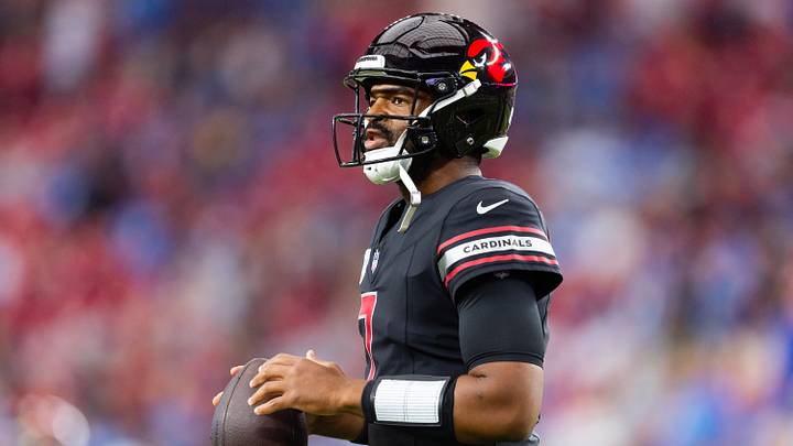 Oct 11, 2026; Glendale, Arizona, USA; Arizona Cardinals quarterback Jacoby Brissett (7) against the Detroit Lions at State Farm Stadium. Mandatory Credit: Mark J. Rebilas-Imagn Images Oct 11, 2026; Glendale, Arizona, USA; Arizona Cardinals quarterback Jacoby Brissett (7) against the Detroit Lions at State Farm Stadium. Mandatory Credit: Mark J. Rebilas-Imagn Images