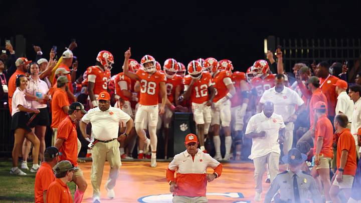 Oct 3, 2026; Clemson, South Carolina, USA; Clemson Tigers head coach Dabo Swinney leads the team down the hill before the game against the Miami Hurricanes at Memorial Stadium. Mandatory Credit: Ashley Tumlin-Imagn Images Oct 3, 2026; Clemson, South Carolina, USA; Clemson Tigers head coach Dabo Swinney leads the team down the hill before the game against the Miami Hurricanes at Memorial Stadium. Mandatory Credit: Ashley Tumlin-Imagn Images