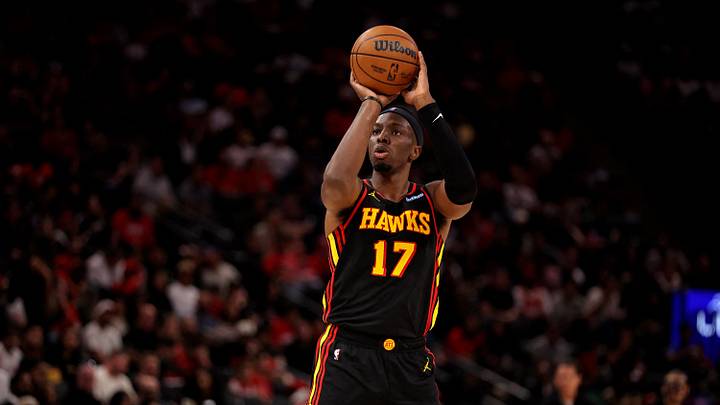 Oct 26, 2026; Houston, Texas, USA; Atlanta Hawks forward Onyeka Okongwu (17) shoots against against the Houston Rockets during the third quarter at Toyota Center. Mandatory Credit: Erik Williams-Imagn Images Oct 26, 2026; Houston, Texas, USA; Atlanta Hawks forward Onyeka Okongwu (17) shoots against against the Houston Rockets during the third quarter at Toyota Center. Mandatory Credit: Erik Williams-Imagn Images