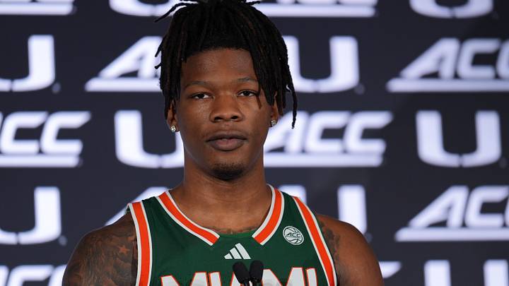 Oct 7, 2026; Charlotte, NC, USA; Miami Hurricanes Shelton Henderson (7) answers questions from the media during the ACC Tip-Off in Charlotte, NC. Mandatory Credit: Jim Dedmon-Imagn Images Oct 7, 2026; Charlotte, NC, USA; Miami Hurricanes Shelton Henderson (7) answers questions from the media during the ACC Tip-Off in Charlotte, NC. Mandatory Credit: Jim Dedmon-Imagn Images