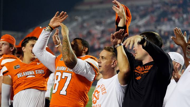 Oklahoma State head coach Eric Morris. Oklahoma State head coach Eric Morris.