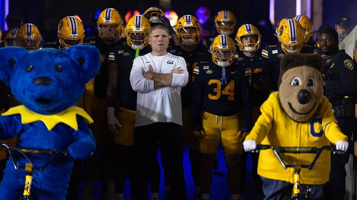 Cal head coach Tosh Lupoi before the start of Saturday night's game against Wake Forest Cal head coach Tosh Lupoi before the start of Saturday night's game against Wake Forest