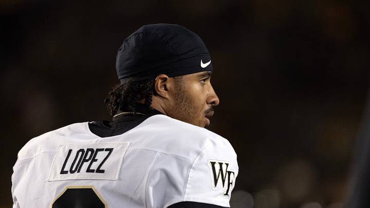 Oct 17, 2026; Berkeley, California, USA; Wake Forest Demon Deacons quarterback Gio Lopez (3) prepares to take the field against the California Golden Bears during the first quarter at California Memorial Stadium. Mandatory Credit: D. Ross Cameron-Imagn Images Oct 17, 2026; Berkeley, California, USA; Wake Forest Demon Deacons quarterback Gio Lopez (3) prepares to take the field against the California Golden Bears during the first quarter at California Memorial Stadium. Mandatory Credit: D. Ross Cameron-Imagn Images