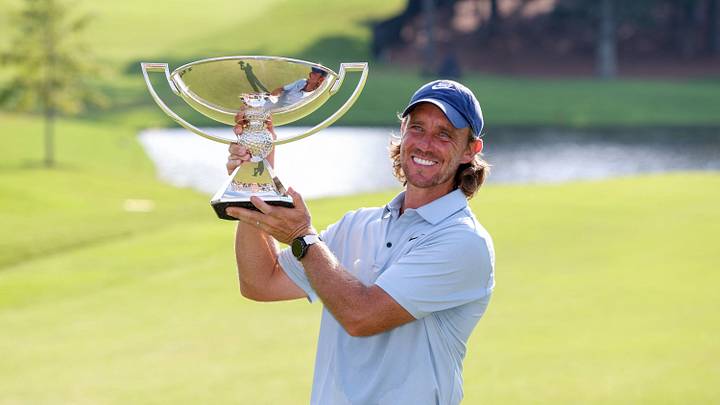 Aug 24, 2025; Atlanta, Georgia, USA; Tommy Fleetwood poses for a photo with the FedExCup Trophy after winning the TOUR Championship golf tournament. Mandatory Credit: Brett Davis-Imagn Images Aug 24, 2025; Atlanta, Georgia, USA; Tommy Fleetwood poses for a photo with the FedExCup Trophy after winning the TOUR Championship golf tournament. Mandatory Credit: Brett Davis-Imagn Images