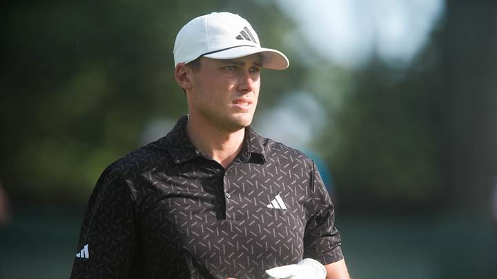 Ludvig Aberg ttakes his glove off after teeing off on the first hole during the first round of the FedEx St. Jude Championship at TPC Southwind in Memphis, Tenn., on August 13, 2026. Ludvig Aberg ttakes his glove off after teeing off on the first hole during the first round of the FedEx St. Jude Championship at TPC Southwind in Memphis, Tenn., on August 13, 2026.