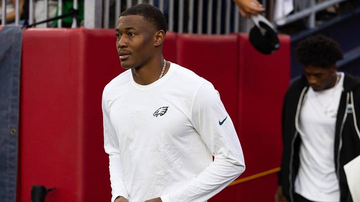 Aug 22, 2026; Foxborough, Massachusetts, USA; Philadelphia Eagles wide receiver DeVonta Smith (6) walks onto the field before the game against the New England Patriots at Gillette Stadium. Mandatory Credit: Edward Finan-Imagn Images Aug 22, 2026; Foxborough, Massachusetts, USA; Philadelphia Eagles wide receiver DeVonta Smith (6) walks onto the field before the game against the New England Patriots at Gillette Stadium. Mandatory Credit: Edward Finan-Imagn Images
