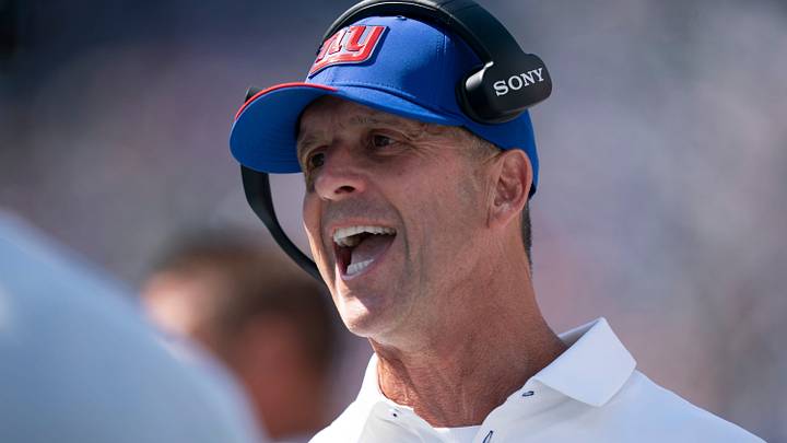New York Giants head coach John Harbaugh 