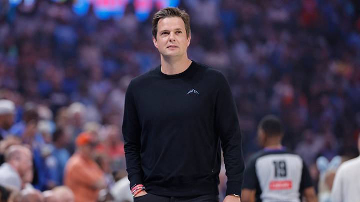 Apr 5, 2026; Oklahoma City, Oklahoma, USA; Utah Jazz head coach Will Hardy walks down the court before the start of a game against the Oklahoma City Thunder during the first quarter at Paycom Center. Mandatory Credit: Alonzo Adams-Imagn Images Apr 5, 2026; Oklahoma City, Oklahoma, USA; Utah Jazz head coach Will Hardy walks down the court before the start of a game against the Oklahoma City Thunder during the first quarter at Paycom Center. Mandatory Credit: Alonzo Adams-Imagn Images