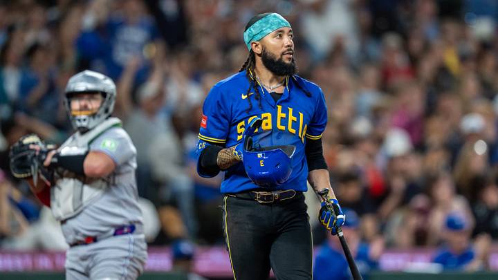 Jul 3, 2026; Seattle, Washington, USA; Seattle Mariners third baseman J.P. Crawford (3) is pictured after striking out against the Toronto Blue Jays at T-Mobile Park. Mandatory Credit: Stephen Brashear-Imagn Images Jul 3, 2026; Seattle, Washington, USA; Seattle Mariners third baseman J.P. Crawford (3) is pictured after striking out against the Toronto Blue Jays at T-Mobile Park. Mandatory Credit: Stephen Brashear-Imagn Images