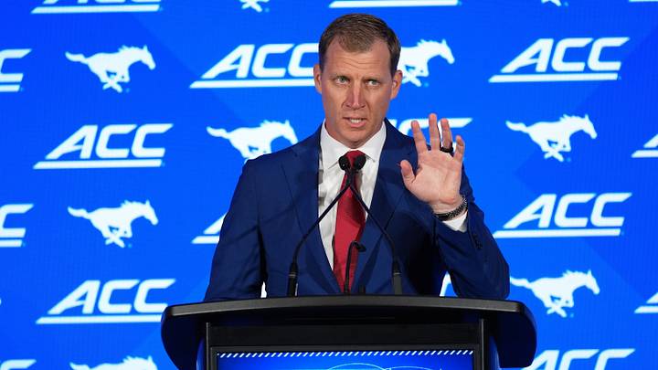 SMU head coach Rhett Lashlee. Mandatory Credit: Jim Dedmon-Imagn Images