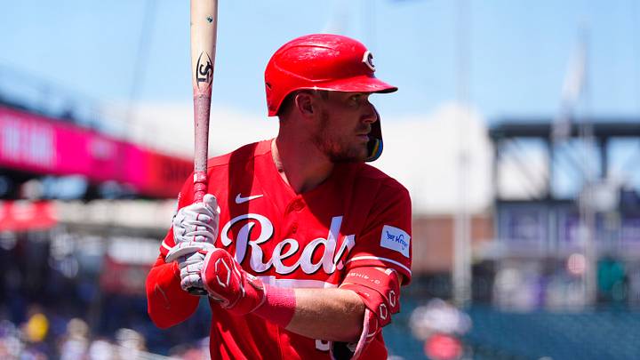 Jul 19, 2026; Denver, Colorado, USA; Cincinnati Reds catcher Tyler Stephenson (37) on deck in the first inning against the Colorado Rockies at Coors Field. Mandatory Credit: Ron Chenoy-Imagn Images Jul 19, 2026; Denver, Colorado, USA; Cincinnati Reds catcher Tyler Stephenson (37) on deck in the first inning against the Colorado Rockies at Coors Field. Mandatory Credit: Ron Chenoy-Imagn Images