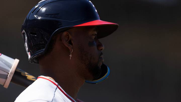 Jul 26, 2026; San Francisco, California, USA; Los Angeles Angels designated hitter Jorge Soler (12) waits to take his turn at bat against the San Francisco Giants during the eighth inning at Oracle Park. Mandatory Credit: D. Ross Cameron-Imagn Images Jul 26, 2026; San Francisco, California, USA; Los Angeles Angels designated hitter Jorge Soler (12) waits to take his turn at bat against the San Francisco Giants during the eighth inning at Oracle Park. Mandatory Credit: D. Ross Cameron-Imagn Images