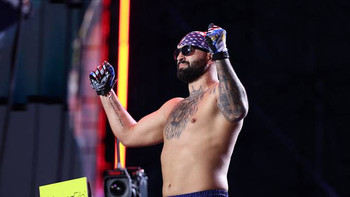 Jun 13, 2026; Washington, D.C., USA; Josh Hokit poses for a photo during weigh-ins for the UFC Freedom 250 at The Ellipse. Mandatory Credit: Amber Searls-Imagn Images
