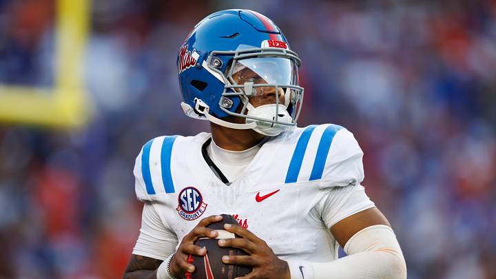 Sep 26, 2026; Gainesville, Florida, USA; Mississippi Rebels quarterback Trinidad Chambliss (6) looks to throw against the Florida Gators during the second half at Ben Hill Griffin Stadium. Mandatory Credit: Matt Pendleton-Imagn Images Sep 26, 2026; Gainesville, Florida, USA; Mississippi Rebels quarterback Trinidad Chambliss (6) looks to throw against the Florida Gators during the second half at Ben Hill Griffin Stadium. Mandatory Credit: Matt Pendleton-Imagn Images