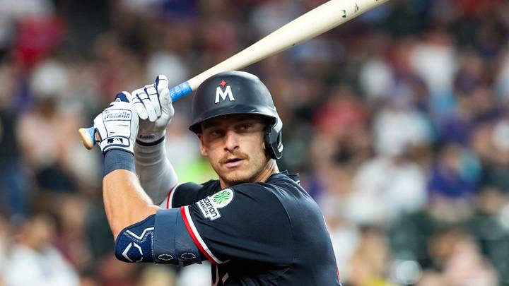 Jun 21, 2026; Phoenix, Arizona, USA; Minnesota Twins outfielder Kyler Fedko against the Arizona Diamondbacks at Chase Field. Mandatory Credit: Mark J. Rebilas-Imagn Images Jun 21, 2026; Phoenix, Arizona, USA; Minnesota Twins outfielder Kyler Fedko against the Arizona Diamondbacks at Chase Field. Mandatory Credit: Mark J. Rebilas-Imagn Images