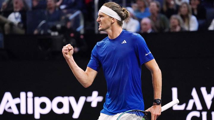 Sep 21, 2025; San Francisco, CA, USA; Team Europe player Alexander Zverev celebrates after winning a point against Team World player Taylor Fritz during the Laver Cup at Chase Center. Mandatory Credit: David Gonzales-Imagn Images Sep 21, 2025; San Francisco, CA, USA; Team Europe player Alexander Zverev celebrates after winning a point against Team World player Taylor Fritz during the Laver Cup at Chase Center. Mandatory Credit: David Gonzales-Imagn Images