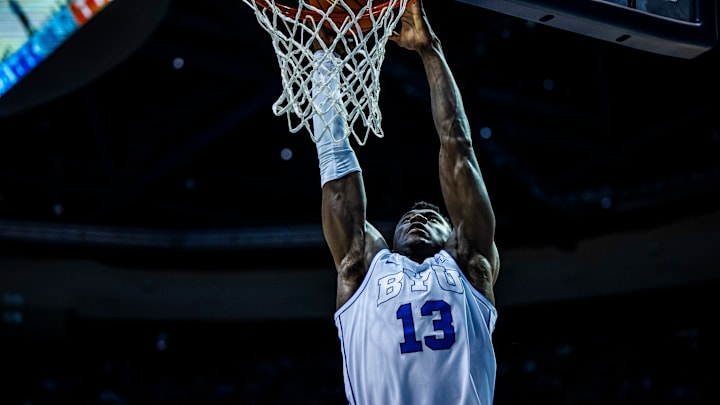 BYU center Keba Keita against Oklahoma State BYU center Keba Keita against Oklahoma State