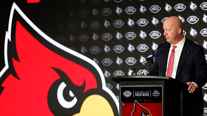 Louisville head coach Jeff Brohm speaks at the 2025 ACC Football Kickoff Louisville head coach Jeff Brohm speaks at the 2025 ACC Football Kickoff