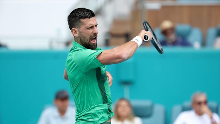 Novak Djokovic had a heated debate with the chair umpire at the Miami Open.