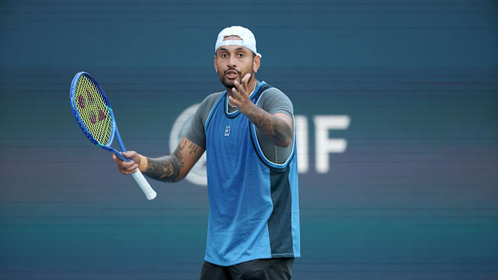 Nick Kyrgios will miss all of grass court season after a "small setback."