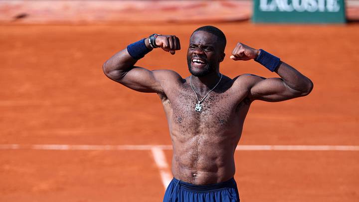 Frances Tiafoe lost his racquet while celebrating a win at Roland Garros.