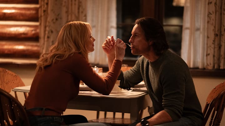 Alexandra Breckenridge as Melinda Monroe and Martin Henderson as Jack Sheridan in Episode #702 of Virgin River S7 Alexandra Breckenridge as Melinda Monroe and Martin Henderson as Jack Sheridan in Episode #702 of Virgin River S7