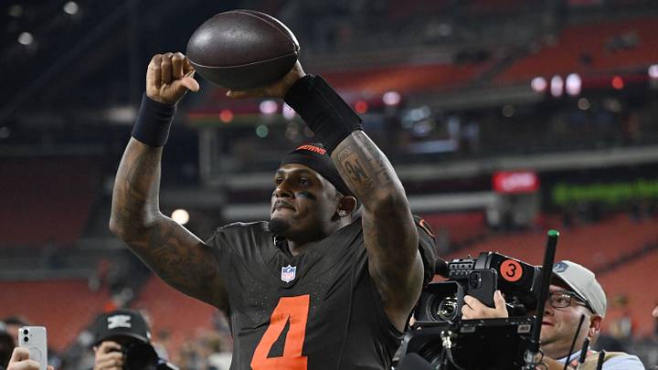 Oct 1, 2026; Cleveland, Ohio, USA; Cleveland Browns quarterback Deshaun Watson (4) reacts after the game against the Pittsburgh Steelers at Huntington Bank Field. Mandatory Credit: Ken Blaze-Imagn Images Oct 1, 2026; Cleveland, Ohio, USA; Cleveland Browns quarterback Deshaun Watson (4) reacts after the game against the Pittsburgh Steelers at Huntington Bank Field. Mandatory Credit: Ken Blaze-Imagn Images